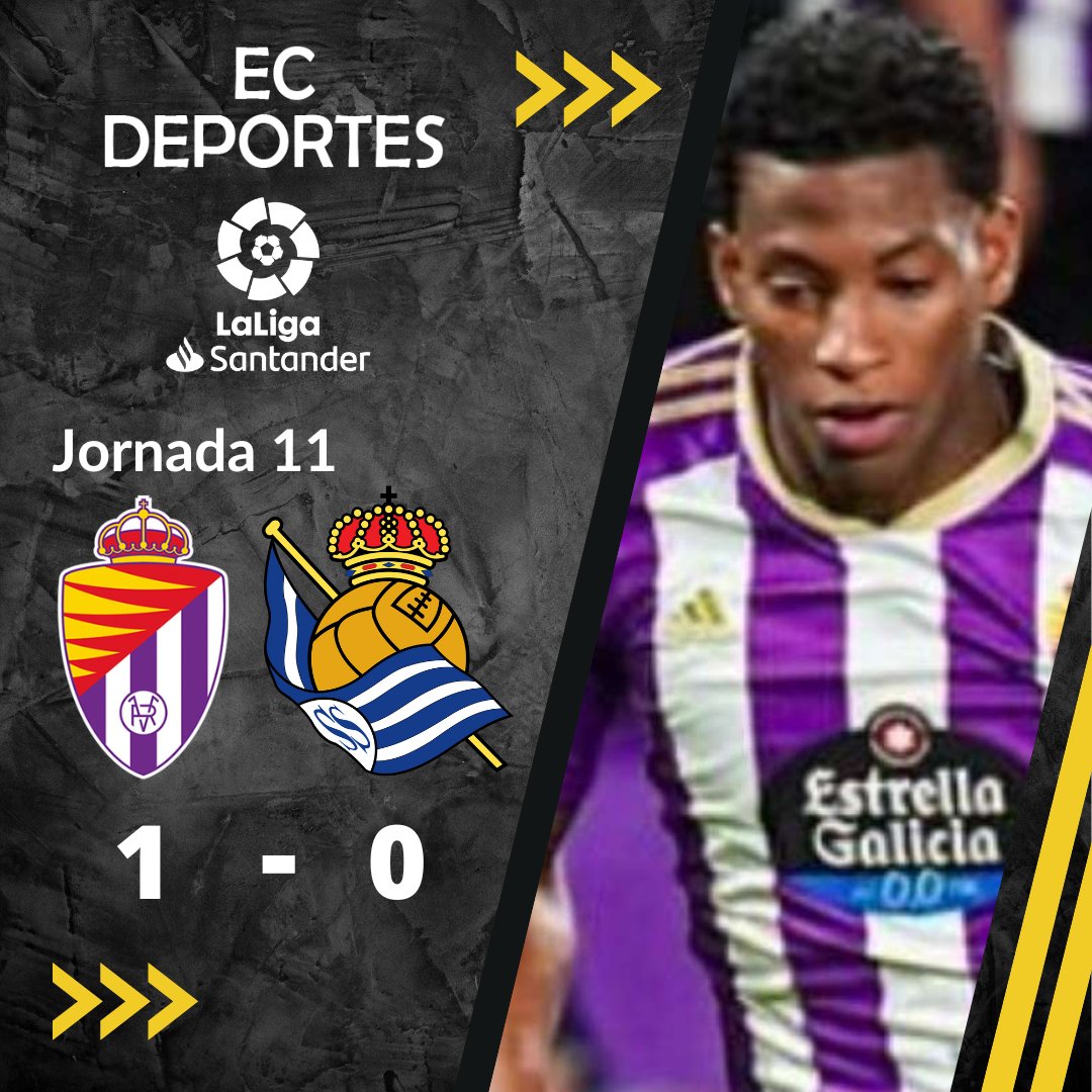 Importantísima victoria del #RealValladolid contra la #RealSociedad, por #LaLigaSantander. 
El delantero ecuatoriano Gonzalo Plata ingresó al minuto 56 siendo desequilibrante por la banda derecha.
Sígueme: facebook.com/profile.php?id…