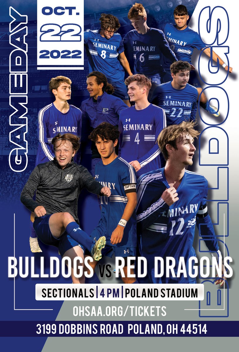 PolandAthletics's tweet photo. It's SECTIONALS TIME! LET'S GO DOGS. Boys Soccer, Bulldogs vs Red Dragons, 4:00 p.m. @ Poland Stadium
https://t.co/A5aepzLtHW https://t.co/6qNnUAuOax