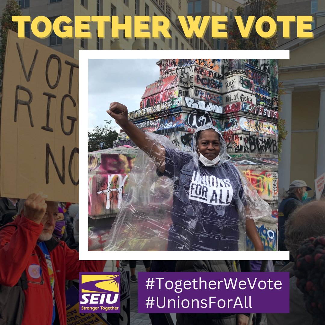 👏🏻 We’re 👏🏽heading 👏🏿 to 👏🏻 the 👏🏿 polls! When working people turn out in record numbers and vote for leaders who fight for us – like Black and Brown voters did in 2020 – corporations get scared because they know there’s power in numbers. #TogetherWeVote: SEIU.org/Votes