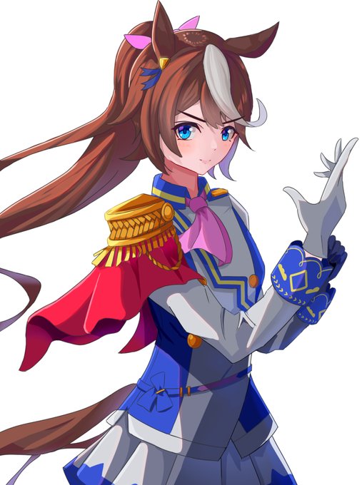 お絵描き2周年記念に1年前のテイオーをリメイク#ウマ娘 #トウカイテイオー 