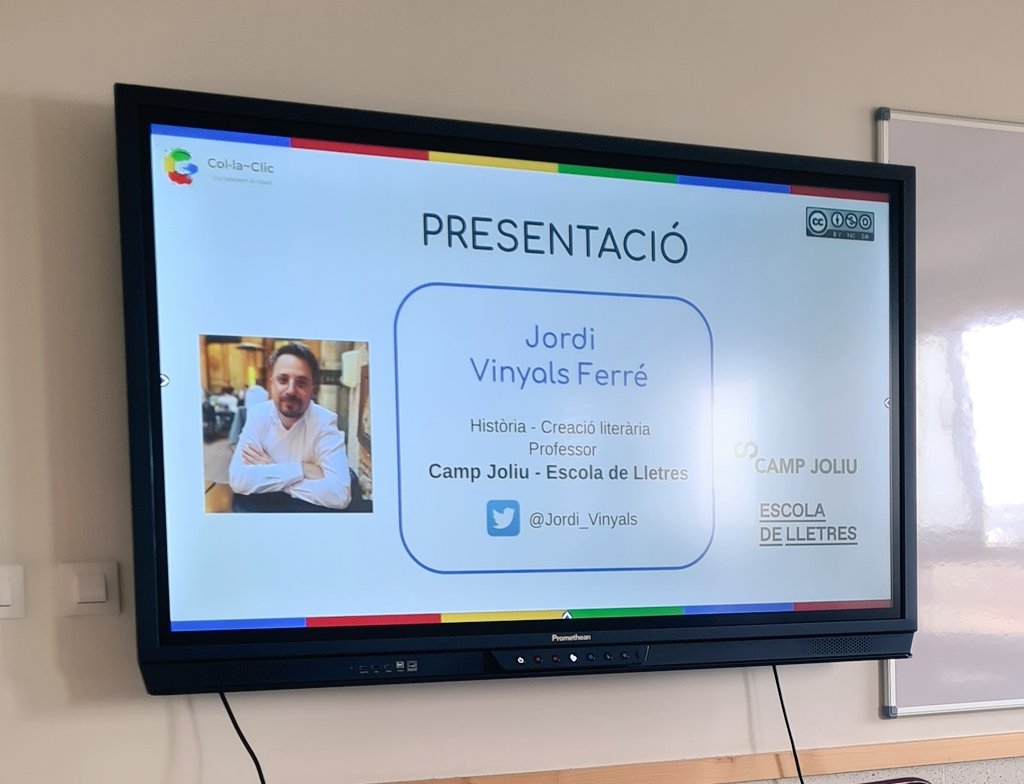 valls_roger's tweet photo. Molt interessant l'experiència presentada per @Jordi_Vinyals per animar a escriure als nostres alumnes! #Collaclic @FEDACSantFeliu https://t.co/Mj4sLayAGa
