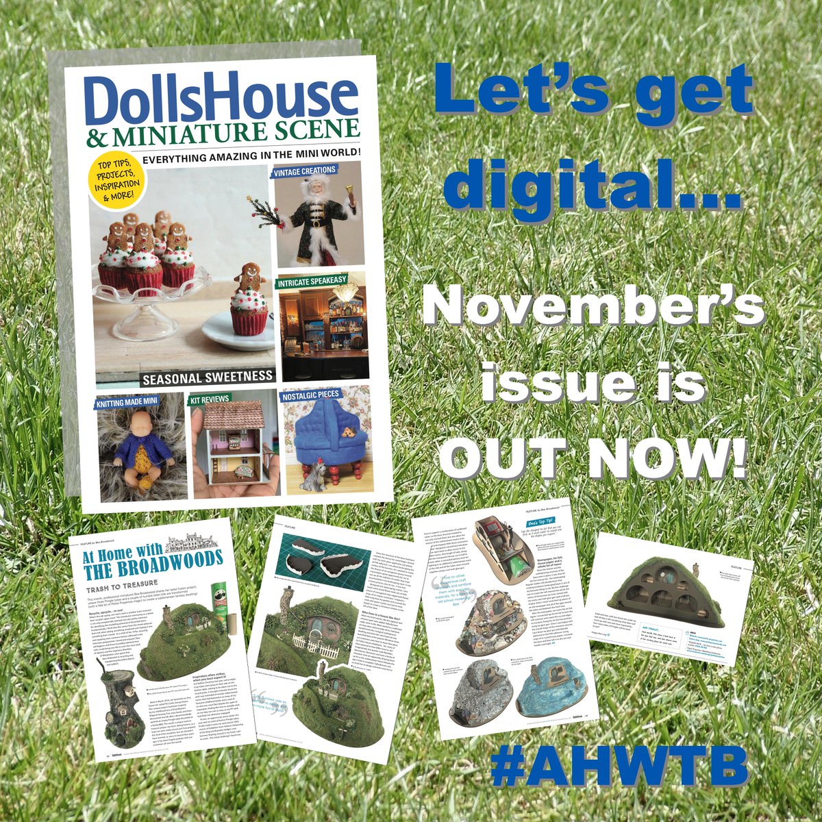 The digital edition of November's issue of @DHMSmagazine is out now! 
In Bea's monthly column PP's new Tufty Burrows kit takes centre stage & she shares just how she brought this unique subterranean, fantasy dwelling to life...
#petiteproperties #AHWTB #tuftyburrows #dollshouse