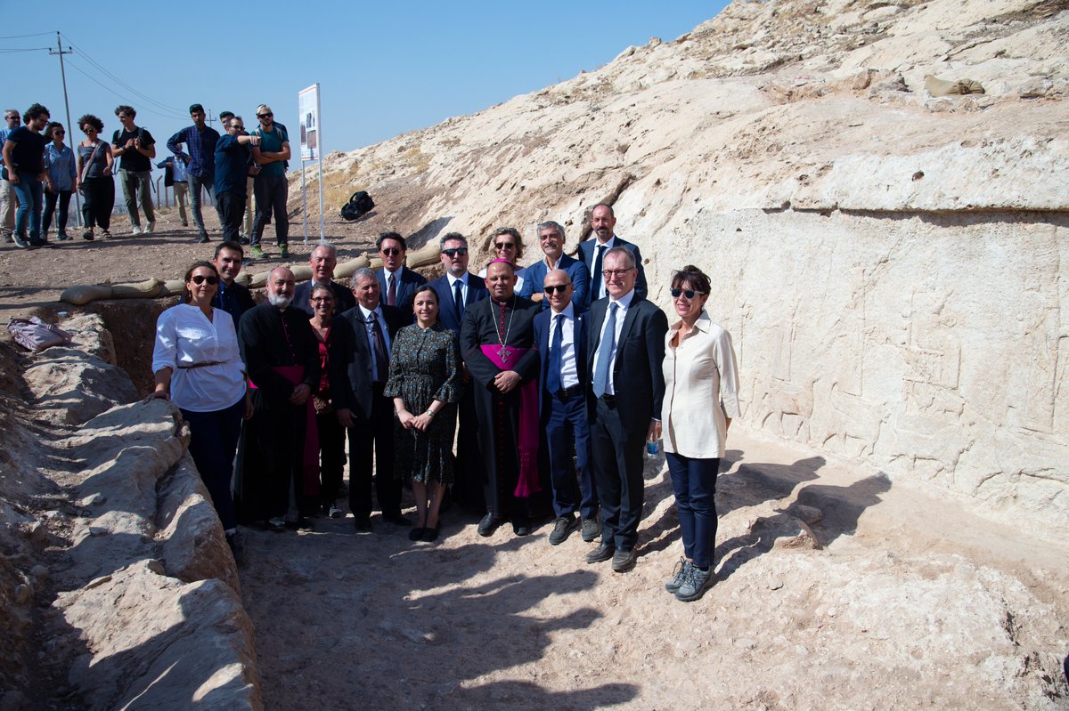 uniud's tweet photo. 🏛️ Uniud inaugura il #parcoarcheologico di #Faida nel Kurdistan iracheno
Scopri le meraviglie dell'antico canale d’irrigazione #assiro e dei suoi 13 imponenti #rilievi rupestri con il tour guidato di @LandofNinevehAP.
➡️ https://t.co/MFzFSevVyW https://t.co/D9zdyQu1lF