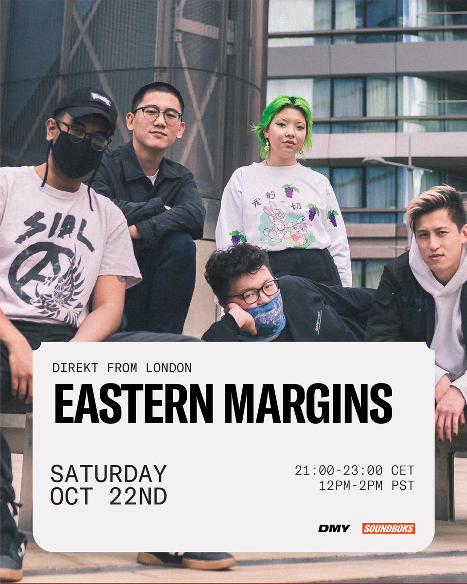 DMY (@dmymag) on Twitter photo 🚨 TONIGHT: DMY x <a href="/SOUNDBOKS/">King Bluetooth</a> present: <a href="/easternmargins/">Eastern Margins</a> 🚨
We’ve partnered with <a href="/SOUNDBOKS/">King Bluetooth</a> to bring you sounds from the UK’s most exciting collectives, next up:
🗣️ <a href="/easternmargins/">Eastern Margins</a>
🗓️ TONIGHT
⏰ 20:00 BST
bit.ly/3yooZVL 🔗 #soundboks #direkt 🚨 TONIGHT: DMY x <a href="/SOUNDBOKS/">King Bluetooth</a> present: <a href="/easternmargins/">Eastern Margins</a> 🚨
We’ve partnered with <a href="/SOUNDBOKS/">King Bluetooth</a> to bring you sounds from the UK’s most exciting collectives, next up:
🗣️ <a href="/easternmargins/">Eastern Margins</a>
🗓️ TONIGHT
⏰ 20:00 BST
bit.ly/3yooZVL 🔗 #soundboks #direkt