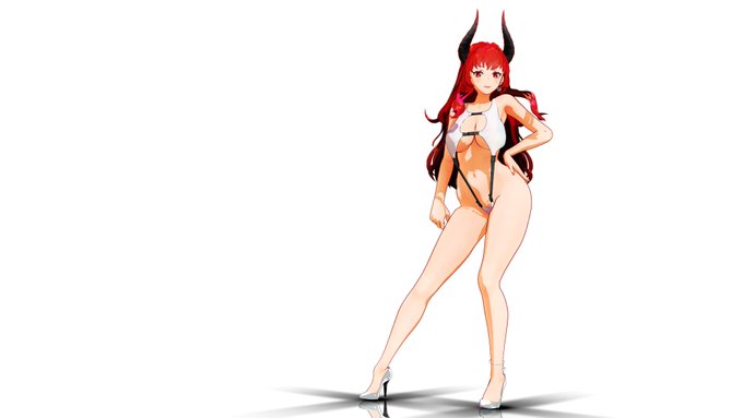 クロカサ様のWa競泳水着にお着がえ✨
なんだろう、なんかハイヒールのせいか、レースクイーン感ある?🤔 