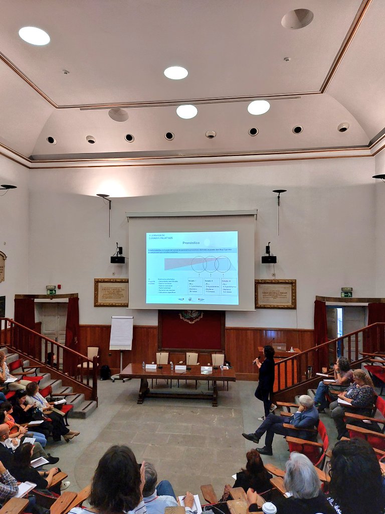 Interna_LaPaz's tweet photo. Es importante identificar cuáles de nuestros pacientes pueden beneficiarse de los cuidados paliativos. Escalas cómo la #NECPAL son una buena herramienta para ello. III Jornada de #CuidadosPaliativos organizada por la @Sociedad_SEMI #semipal en el @Icomem_Oficial https://t.co/LC61v8avWn