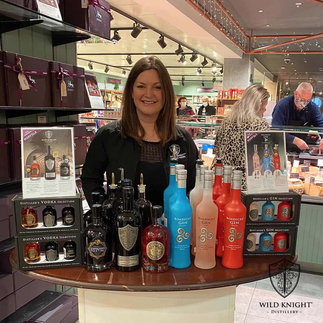 wildknightdist's tweet photo. Come and join us today, in the wine department @bakersandlarnersholt - where our Nikki will be serving tasters of all of our award-winning spirits. We look forward to seeing you, Cheers!
.
#gin #vodka #espressomartini #nelsonsgold #wildknight https://t.co/2qeEXSiOjg