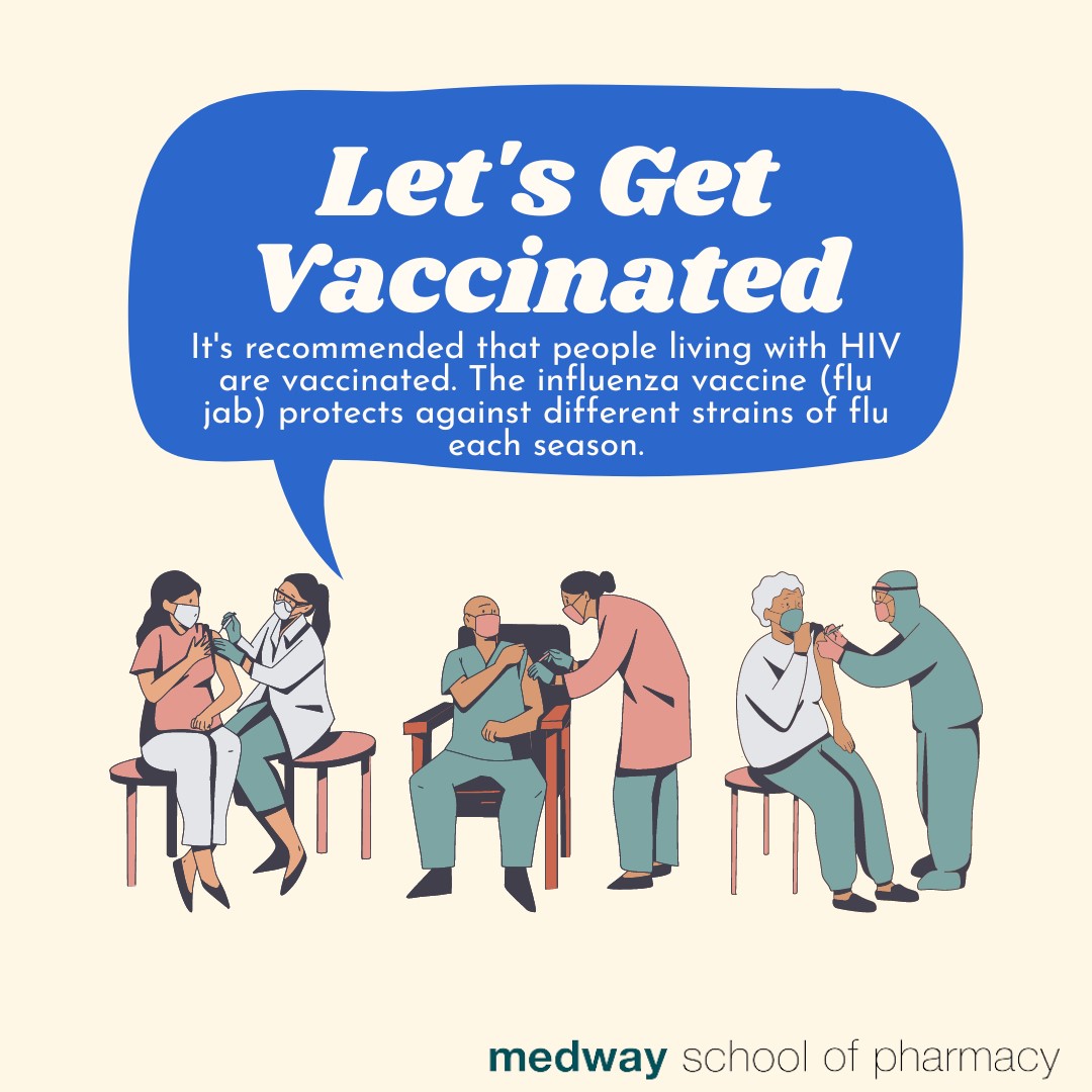 It is recommended that people living with HIV get the flu vaccine every year #fluseason #fighttheflu #hiv #peoplelivingwithhiv #flujab #medicinesupport #influenza