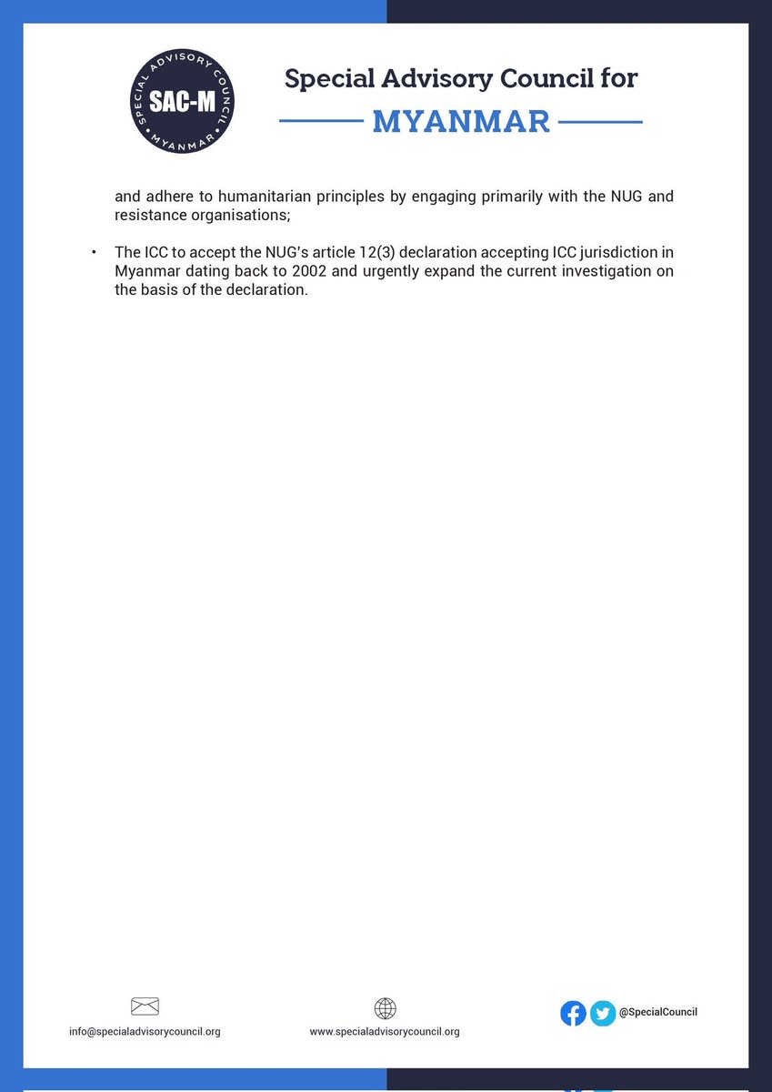 #Myanmar experts <a href="/SpecialCouncil/">Special Advisory Council for Myanmar</a> echo condemnation of #military's beheadings &amp; targets against schools, children calling such attacks "barbaric" &amp; "acts of terror". Says current <a href="/UN/">United Nations</a> approach "makes it complicit in the atrocities being committed" by army #WhatshappenininMyanmar