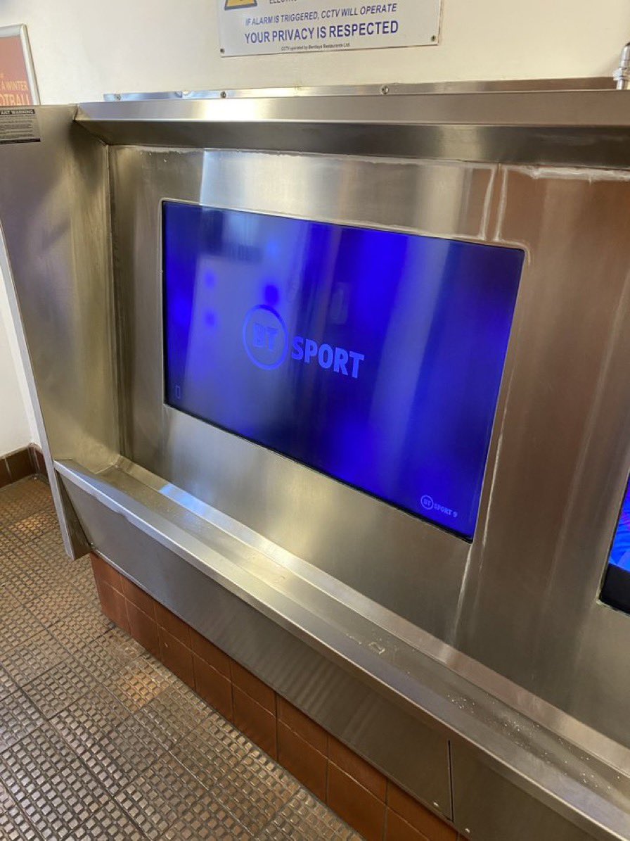 _The72's tweet photo. This pub in Ipswich has a TV built into the urinal 😭😭 https://t.co/xQ3X6IKG3I