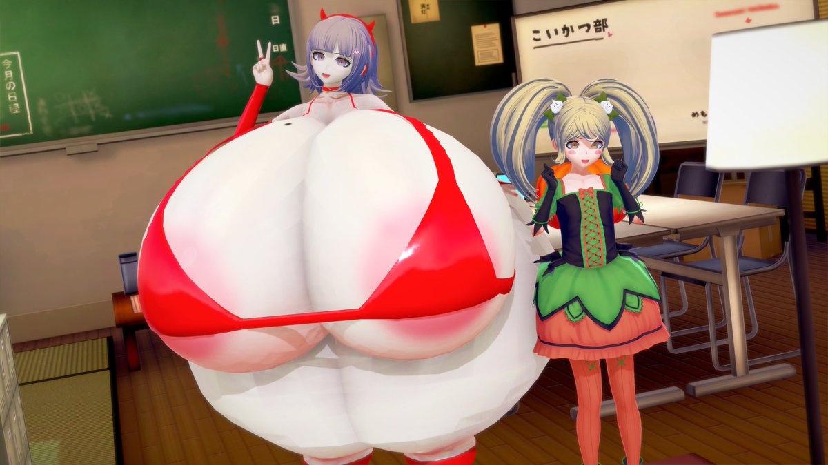 JinVinKK's tweet photo. The girls from Chiaki's class decided to hold a sexy Halloween party. But with Chiaki's huge tits and ass, her sexy devil costume is practically a bikini with how much skin it shows~

(LINK TO FULL SET BELOW) https://t.co/Rz9K7uuH4z