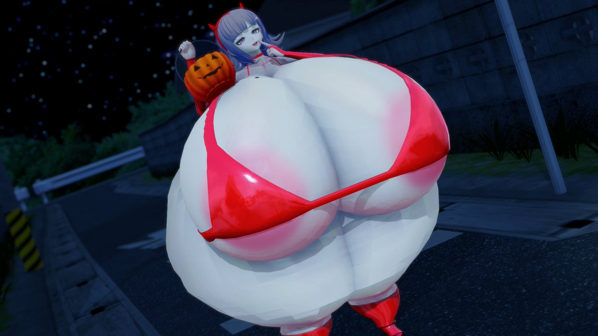 JinVinKK's tweet photo. The girls from Chiaki's class decided to hold a sexy Halloween party. But with Chiaki's huge tits and ass, her sexy devil costume is practically a bikini with how much skin it shows~

(LINK TO FULL SET BELOW) https://t.co/Rz9K7uuH4z