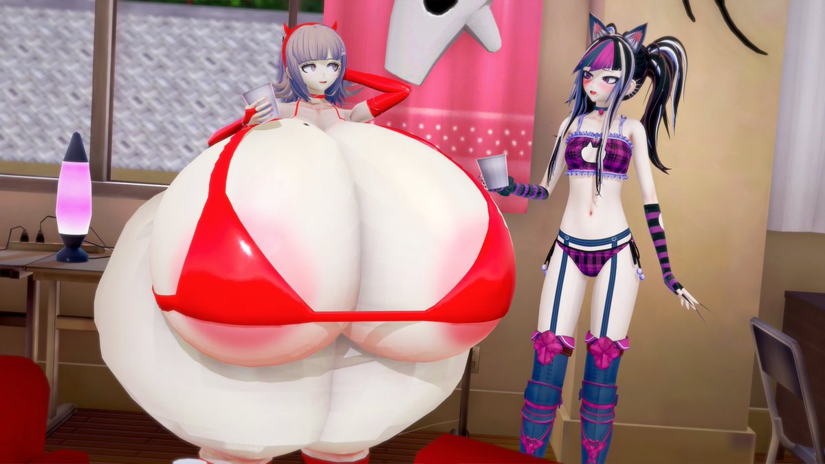 JinVinKK's tweet photo. The girls from Chiaki's class decided to hold a sexy Halloween party. But with Chiaki's huge tits and ass, her sexy devil costume is practically a bikini with how much skin it shows~

(LINK TO FULL SET BELOW) https://t.co/Rz9K7uuH4z
