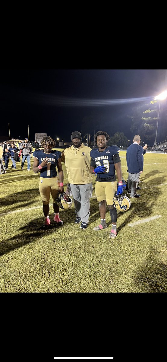 The Two Headed Monster strikes again last night for a HUGE win against a very good HOCO team for a region 6A matchup. Very proud of our team. 8-0 feels pretty good right now.. #GoJackets 🐝