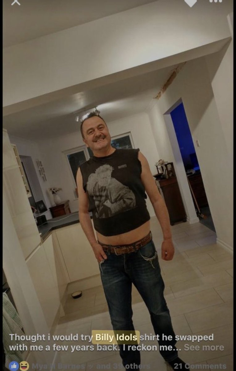 Juliet H-Barnes (@juliet_2014) on Twitter photo Paul was a massive fan of <a href="/BillyIdol/">Billy Idol</a> this year he had tickets to go with his daughter Rio but he died before they could go. This is a Billy’s top they swapped at a concert many years ago…Rio and Mya our eldest daughter are going instead this Sunday at Birmingham #billyidol Paul was a massive fan of <a href="/BillyIdol/">Billy Idol</a> this year he had tickets to go with his daughter Rio but he died before they could go. This is a Billy’s top they swapped at a concert many years ago…Rio and Mya our eldest daughter are going instead this Sunday at Birmingham #billyidol