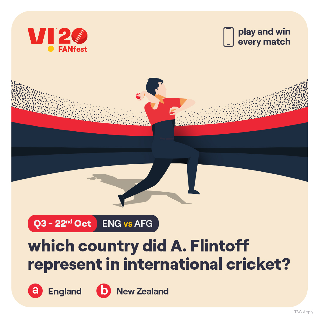 Your love for cricket might help you win big. Answer the #Vi20FANfest contest question and you could stand a chance to win an iPhone every match. #ContestAlert #ENGvsAFG