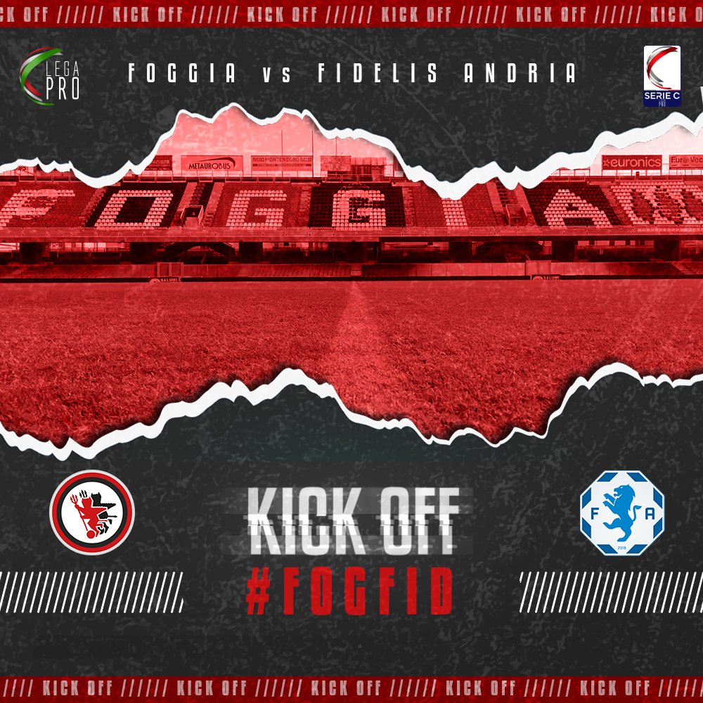 CalcioFoggiaoff's tweet photo. 🔴 K I C K O F F ⚫
È iniziata #Foggia vs #FidelisAndria 💪
#StoConte #ForzaFoggia
#Satanelli #FOGFID
Segui la cronaca del match nei commenti 👇 https://t.co/jWNYEGS81v
