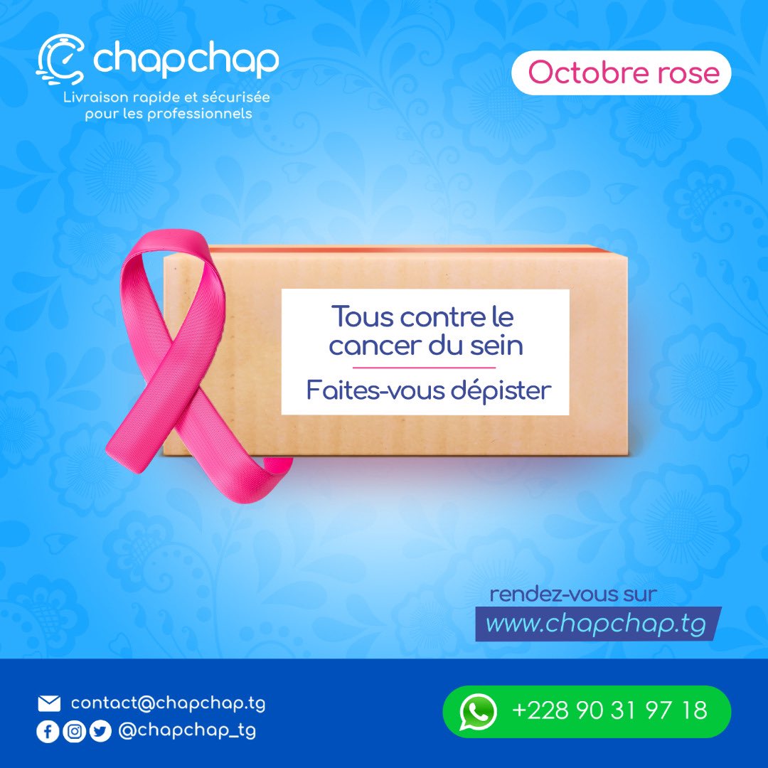 Un dépistage précoce du cancer du sein est primordial. #sensibilisation #cancerdusein #chapchap #TgTwittos