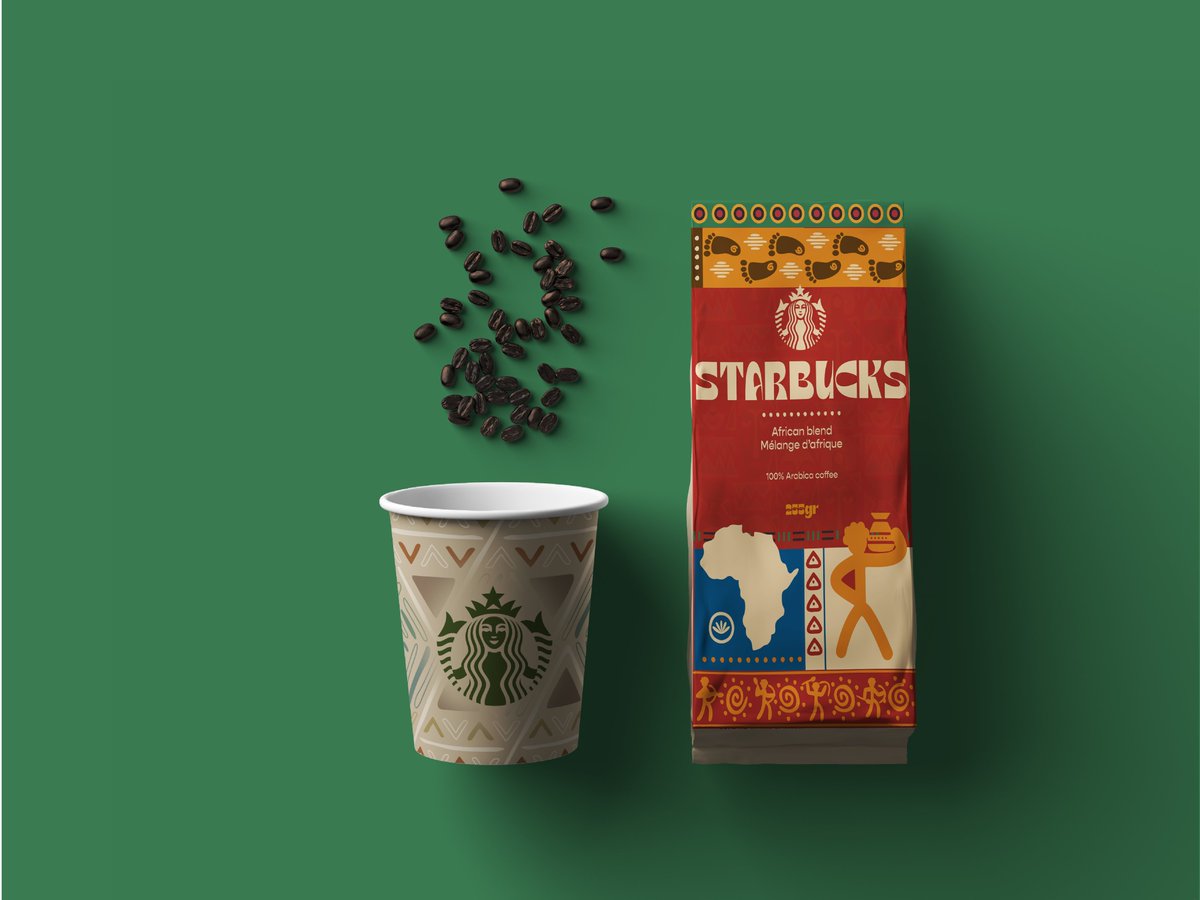 Anislaidi8's tweet photo. ماذا لو كانت ستاربكس إفريقية.
If Starbucks were African.
@Starbucks @StarbucksCare @StarbucksNews
المشروع كامل على بيهانس : https://t.co/9aEYtmUkfr
@DlelDes @Designers_Sup @des_platform @YOUR_PLATFORMM @Des_together
#starbucks #coffee #packaging_design #design #art https://t.co/Q96HX7U1TC