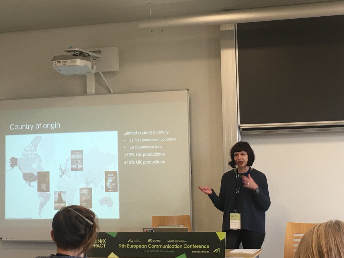 AxelleAsmar's tweet photo. Last but certainly not least for @ECREA_eu , a very interesting presentation of @Cat_Iordache and @TimRaats from @imec_smit on the re-popularisation of documentary through the Netflix Original during the MICP panel https://t.co/sKJIwmIkjk