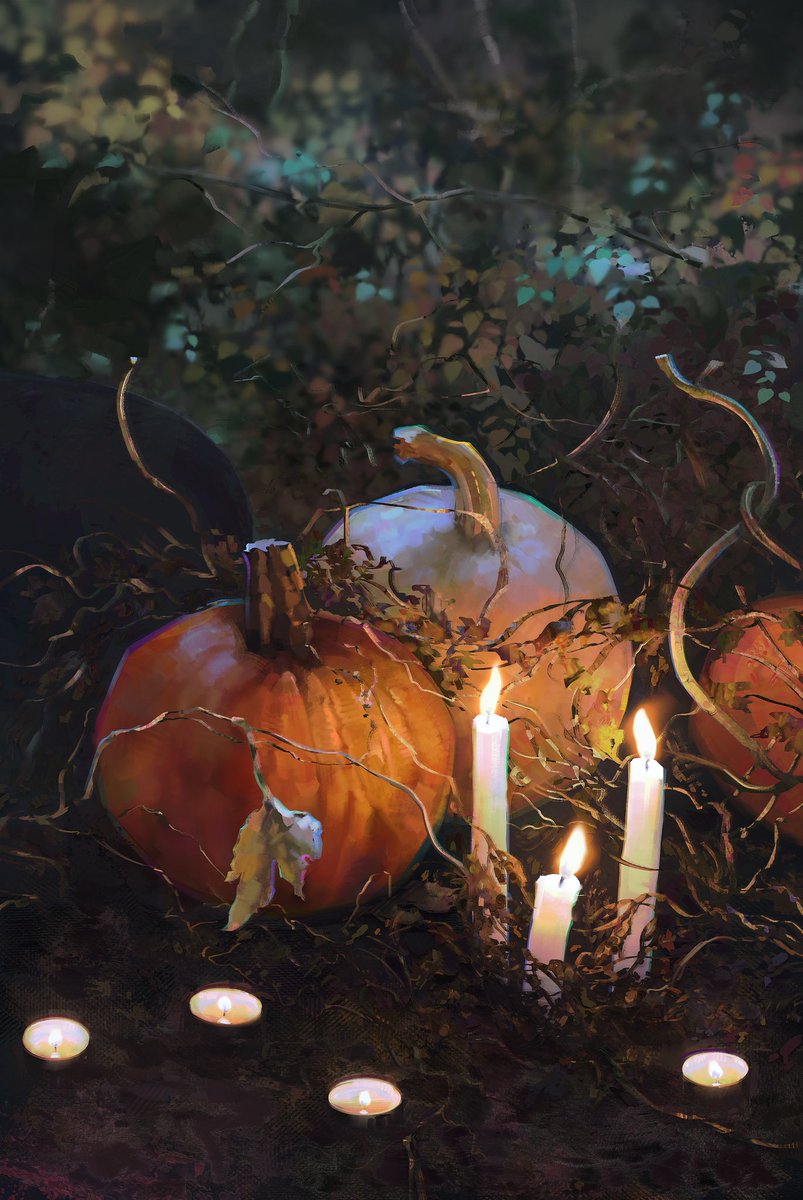 a little autumnal still life photo study 🕯🎃🍂