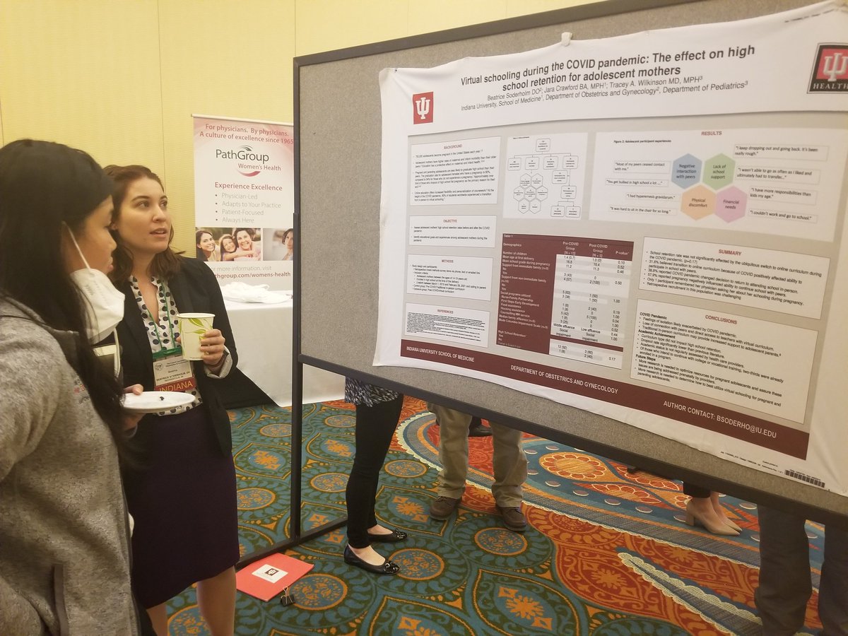 Dr. Soderholm did a great job with her poster at #CAOG2022 . Unique educational topic that got good buzz. Great showing for @IUSMOBGYN
