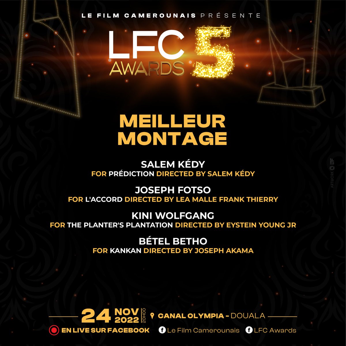 Liste des Nommés dans la catégorie "Longs-métrages" de fiction. Part.3

Visuel by <a href="/landrytoukam92/">Landry Toukam Films</a> 
#LFCAwards5