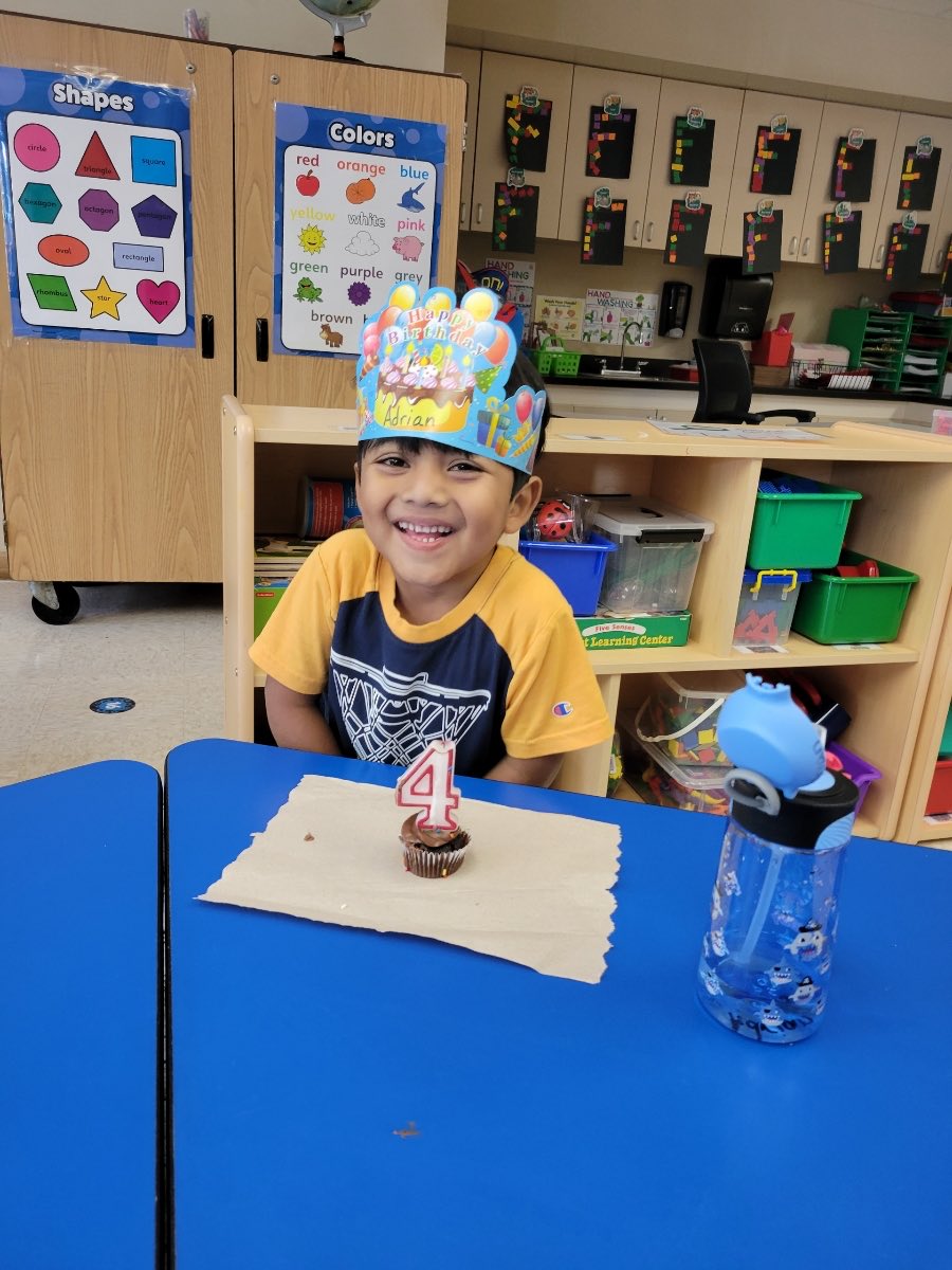 We are so proud of our Pelican of the Week/ Birthday Boy! He is such a happy, hardworking Pelican!😊🎉👏🥰⁦<a href="/PoincianaCCPS/">Poinciana Elementary</a>⁩ ⁦<a href="/CCPS_PRE_K/">Collier County Public Schools PRE-K Programs</a>⁩