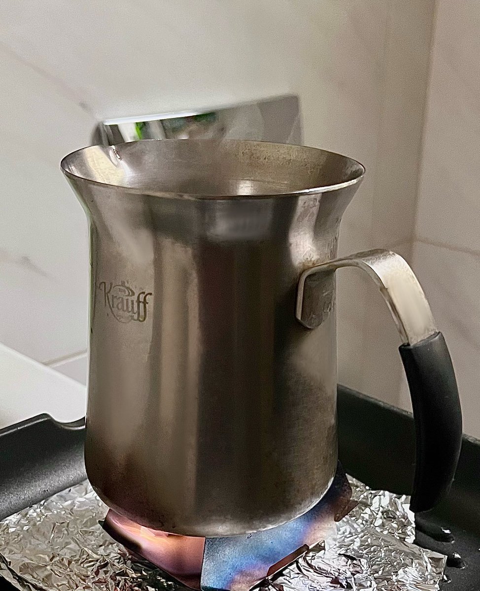 Why I boiled water in such way? After missile attacks our⚡️ infrastructure need stabilization and temporary switches off in some blocks of cities.
Is it catastrophically? Not! Is it comfortable? Absolutely not. 

But it’s Russian terror, #russia are fighting with #civilization.