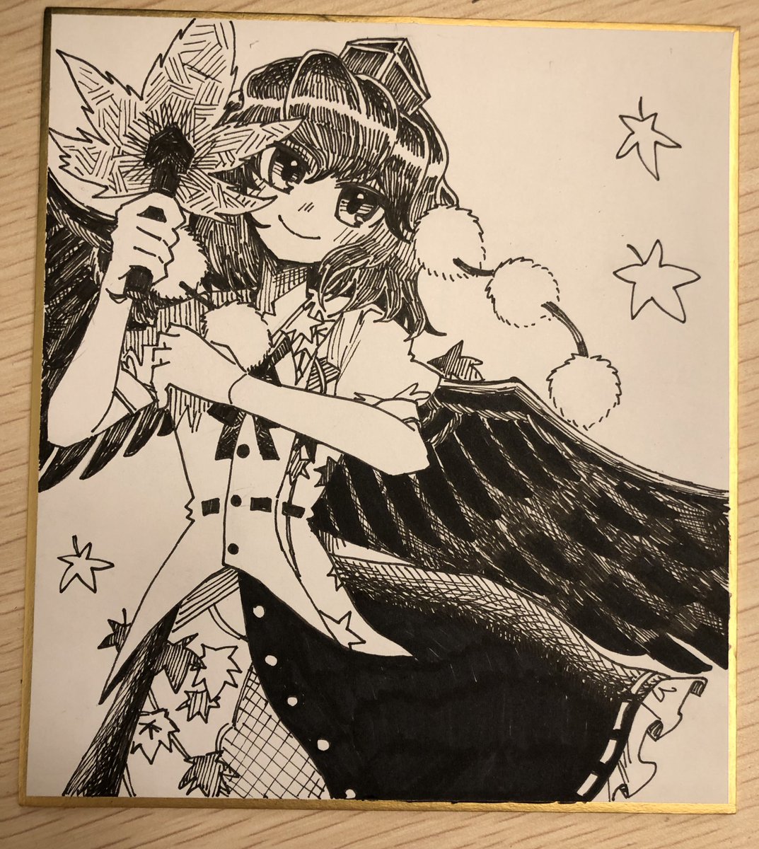文ちゃん小色紙できた〜🍁 