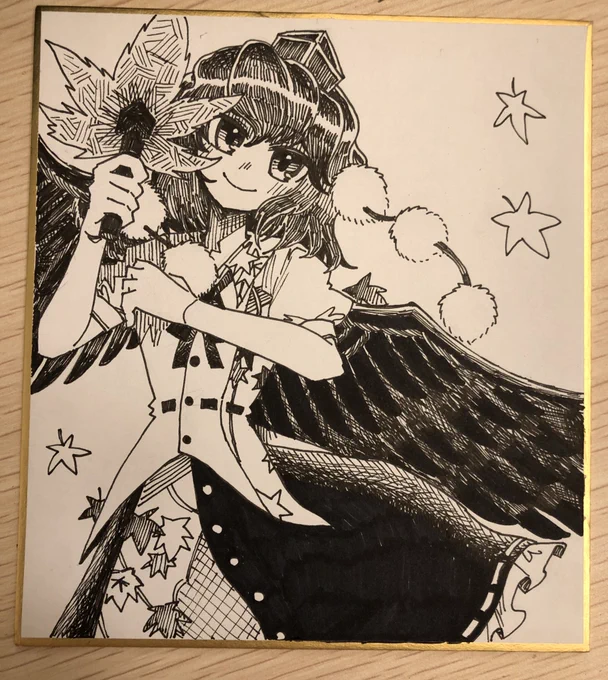 文ちゃん小色紙できた〜🍁 
