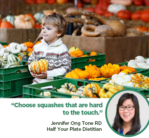 HalfYourPlate's tweet photo. Acorn squash, butternut squash, spaghetti squash…oh my!  Not sure how to pick your squash? In general, look for squashes that are hard to the touch, with few visible markings on the flesh.

 #fallveggies #producetip #halfyourplate #dietitian #dietitianapproved https://t.co/VkVAjz3B9L