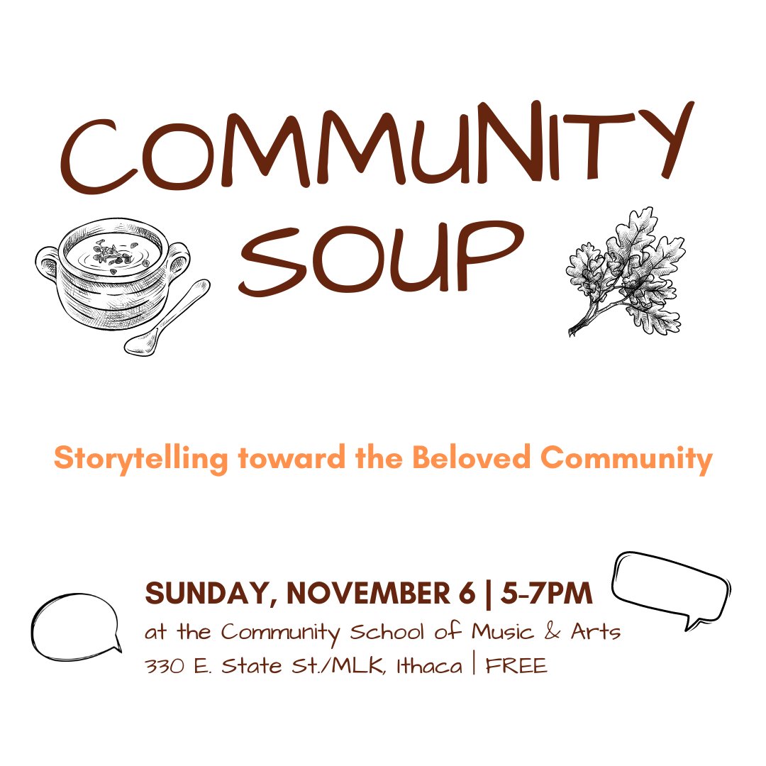 CivicEnsemble's tweet photo. Community Soup returns in person! Join us Nov 6 for soup, stories, and work-in-progress scenes from our new community-based play FERTILE GROUNDS by @katiekavang 
RSVP here: https://t.co/Vwrw24raKE https://t.co/7fcKvz04NY