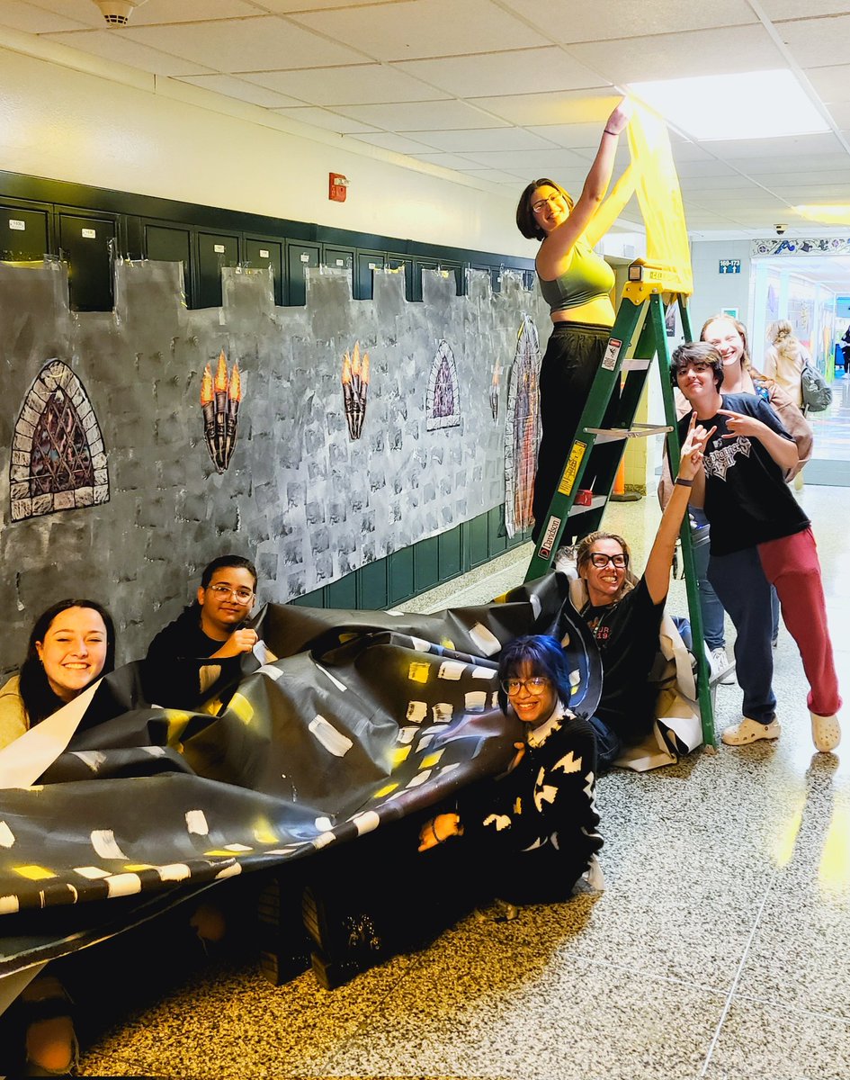 MrsRummenie's tweet photo. Today is the day! FHS Safe Halloween starts at 1. Join us for treats and experience all the amazing work our NAHS and drama students have done! It's going to be magical! This immersive installation is outstanding.  @FHSDalers @DalersFineArts @MrBeck_FHS https://t.co/EuRcL4WISl