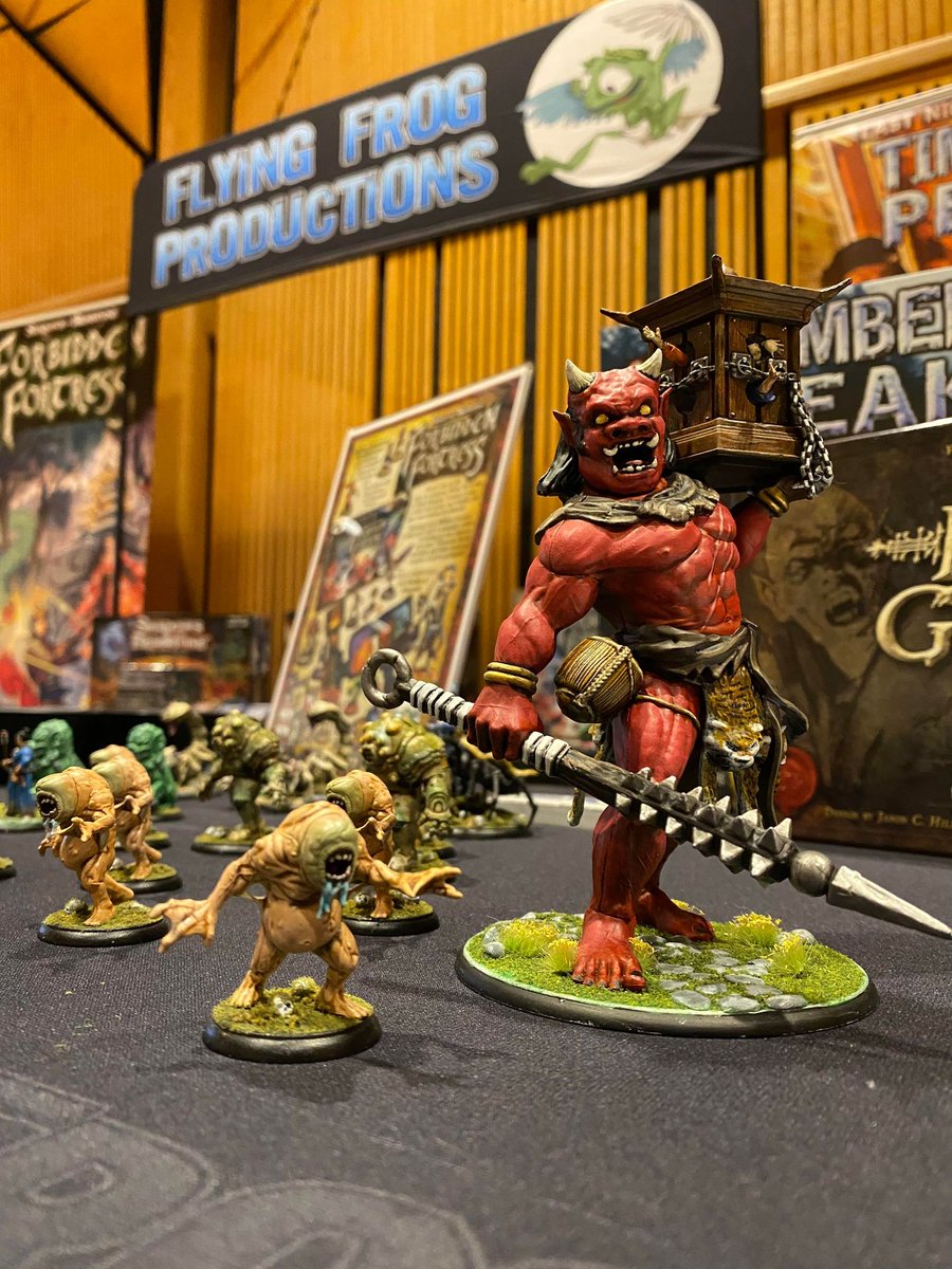 FFPGames's tweet photo. Flying Frog is at RainCon 2022 in Forks, WA this weekend! Stop by if you're in the area!
https://t.co/wy95oSV3hG
#raincon #boardgames #tabletop #bgg #games #miniatures #shadowsofbrimstone #lastnightonearth #atouchofevil #forbiddenfortress #darkgothic https://t.co/i7GS13o8hb