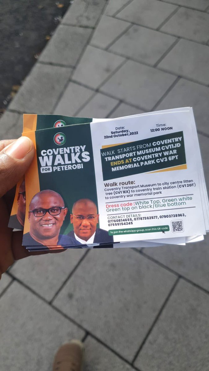 VictorIsrael_'s tweet photo. Obidients in Coventry doing the lords work for Peter Obi!!!! E choke!!!! 

Show them some love! Pass it on! https://t.co/Vk2b7kU0I0