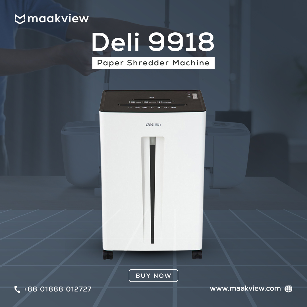 maakviewltd's tweet photo. Deli Paper Shredder Machine deli - 9918

🎯 Highlights :

◼️ Model:Deli 9918
◼️ Bin Capacity: 30 Litter
◼️ Privacy Level: P4 
◼️ Shredding Capacity: 20sheets
◼️ Continuous Working Time: 20min

🛒 Order Link - https://t.co/eIsCqPxPcE

#bdshop #shopping #Onlineshopping https://t.co/rubKYDvUrD