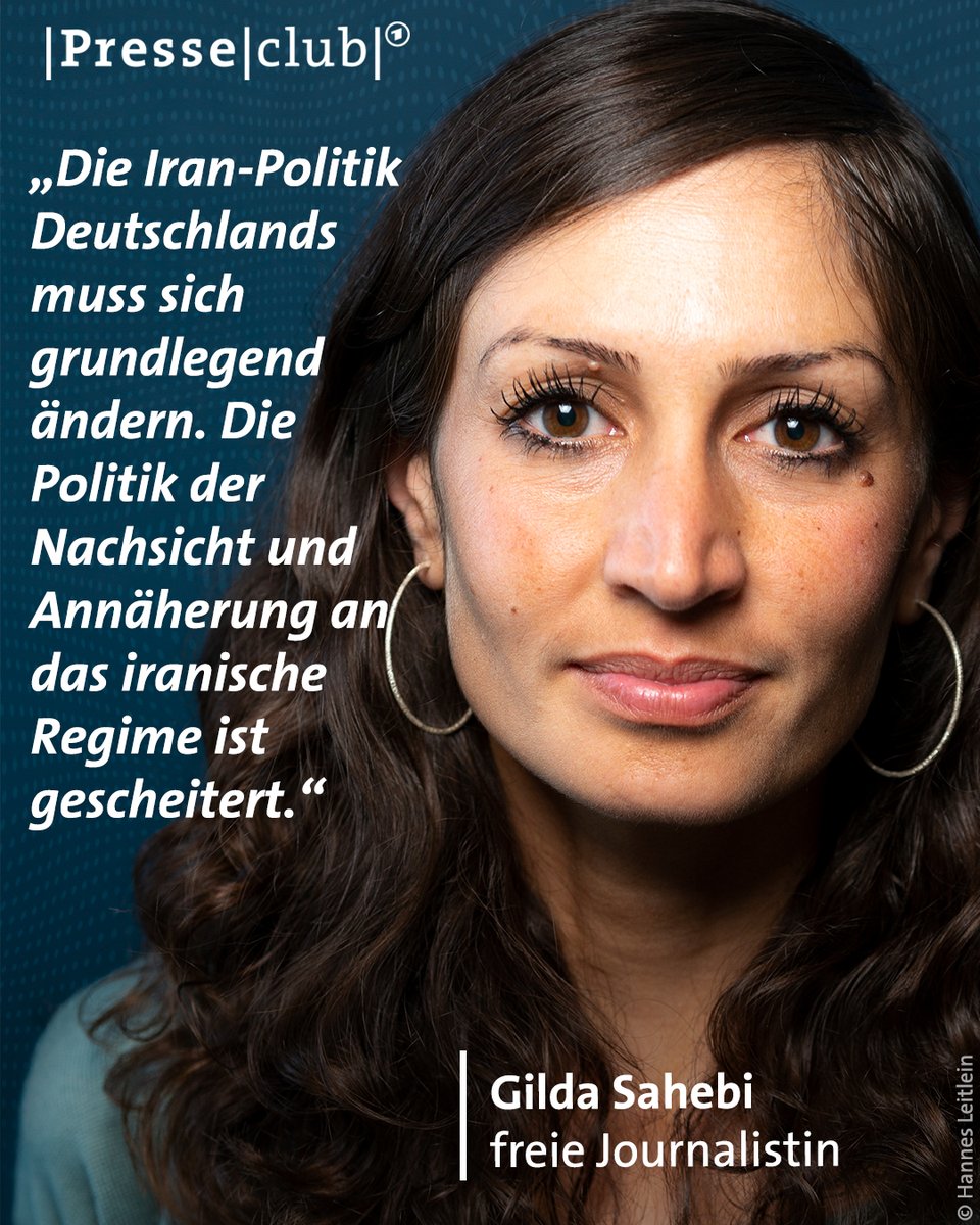 Der Westen sei mit Sanktionen gegen die Mullahs bisher zu vorsichtig gewesen, um die Verhandlungen über das Atomabkommen nicht zu behindern, sagt @GildaSahebi. Das sei falsch – das Abkommen werde den #Iran nicht davon abbringen, eine Atombombe zu bauen. #presseclub