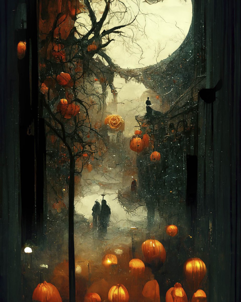 noqipon's tweet photo. A street in halloween town

Created with #midjourney | Upscaled with Gigapixel AI from @topazlabs

#halloween #pumpkin #aiart #ai #aiartist #generativeart #generativeartist #digitalart 

#surrealart https://t.co/1PtoD2vhA6