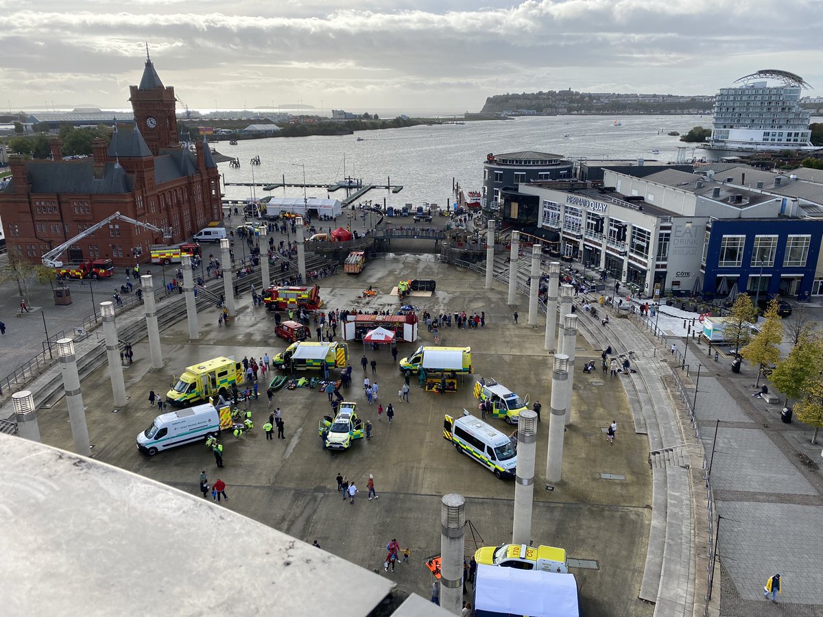 Geraint9914's tweet photo. @SWFireandRescue an excellent 999 emergency services event in Cardiff Bay today. Great opportunity to showcase our services and engage with the public for community safety, recruitment and to have input on our improvement objectives. Well done to everyone involved. https://t.co/SVMaslsuT9