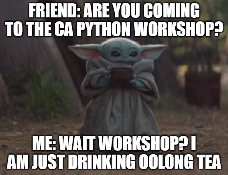 Cyber4egis's tweet photo. Getting ready for our second Python workshop! See you in a bit!!!🔥🔐🍵😋🐍💻 #python #cyber https://t.co/YXCuaoocue