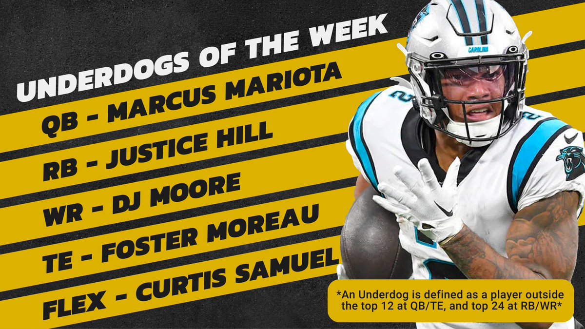 Our Underdog picks of the week 👀 Are any in your starting lineup?