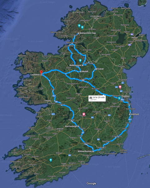 This week "on tour" - two days on the Vartry + 9 other river sites from Wexford to Donegal.