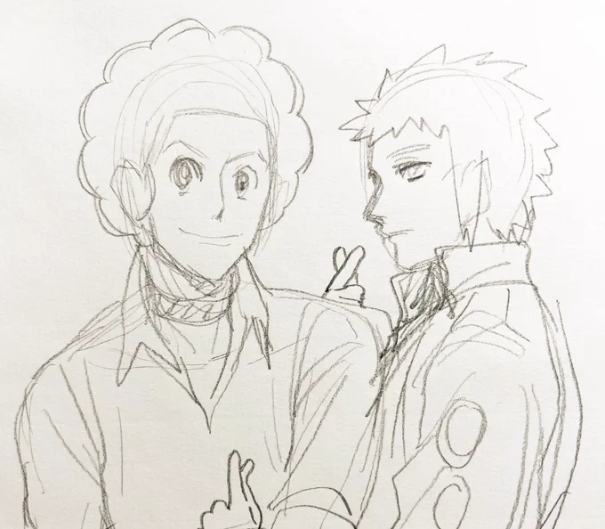 そしてまた描き足される指ハート 