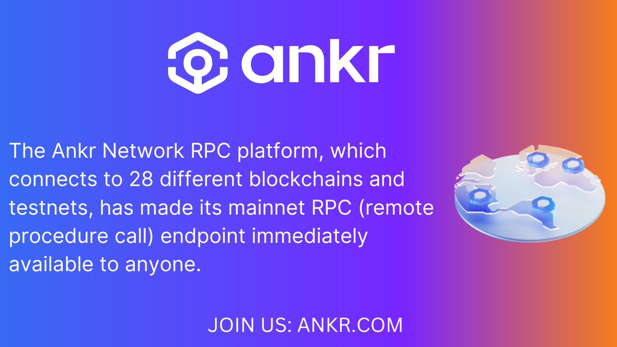 Web3Fonie's tweet photo. It is amazing that @ankr connects to numerous blockchains and also makes RPC available to everyone. ๐๐๐
#ankbassador #web3 https://t.co/qGGt5zleem