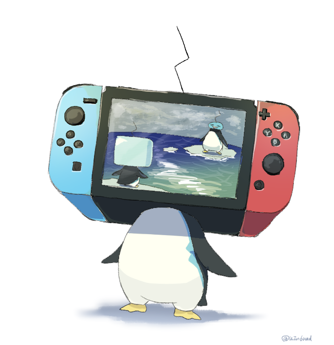 penguin no humans nintendo switch bird twitter username white background simple background  illustration images