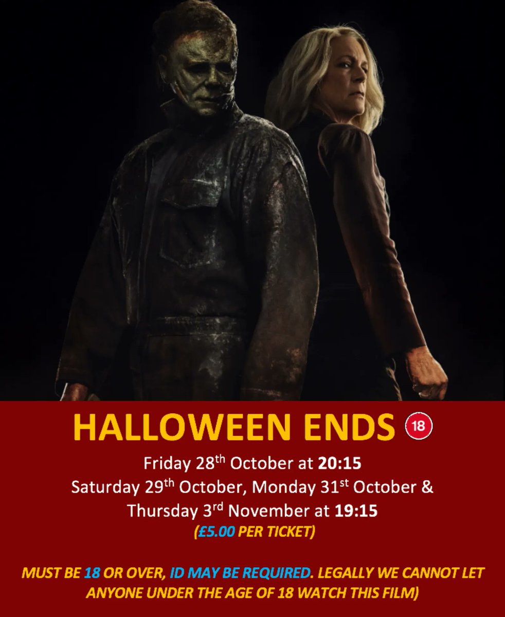 dovercinema's tweet photo. The saga of Michael Myers and Laurie Strode comes to a spine-chilling climax in the final installment of this trilogy... https://t.co/4ZW4UwGp0m