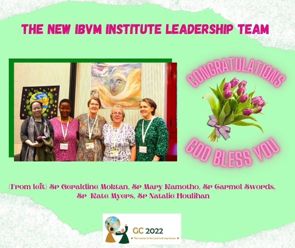 IBVMComms's tweet photo. Congratulations to the newly elected IBVM Institute Leadership Team! https://t.co/RyRgk8r4Ur #ibvmgc2022 #leadership #marywardfamily #congregatiojesu https://t.co/6CM6s88CTf