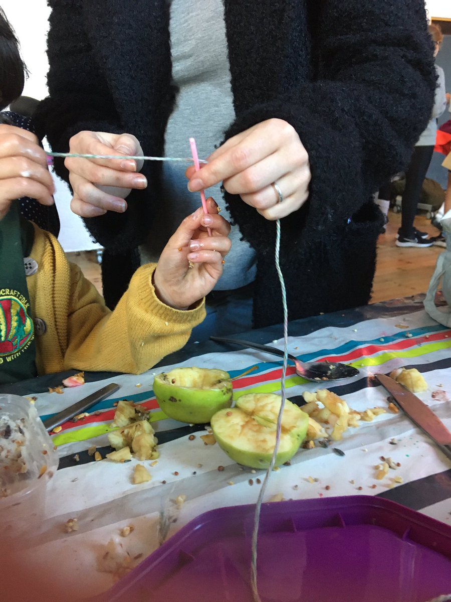 tesselliott's tweet photo. Still time to make a bird feeder with @LeedsWoodcraftF  at Apple Day at Heart in Headingley today . Nice and messy ! https://t.co/7kcoshaCYe