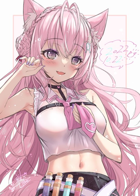 えにっき55解目。博衣こよりさんラフ塗りWIP。
こよのおヘソだよ～💜

えにっき本文 ➡ https://t.co/HPmsxjQ3ZA 